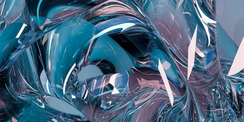 Mesmerizing abstract background showcasing fluid liquid glass waves, beautifu 스톡 일러스트