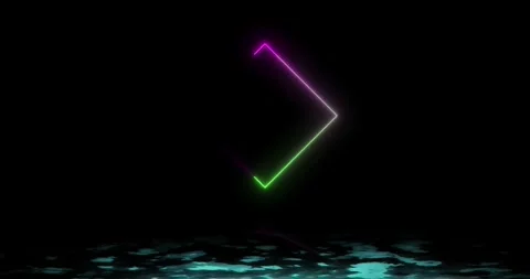 A mesmerizing abstract composition features glowing neon lines forming concentri Stock Footage 337245975