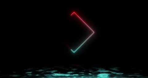 A mesmerizing abstract composition features glowing neon lines forming concentri Stock Footage 337245986