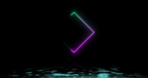 A mesmerizing abstract composition features glowing neon lines forming concentri Stock Footage 337245989