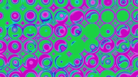 Mesmerizing Abstract Flowing Multicolored Background of Circles VJ Loop Stock-Footage 171713776