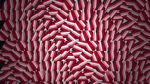 Mesmerizing abstract geometric diagonal pattern in vibrant red and white. Stock Footage 346002173