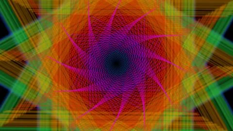 Mesmerizing abstract geometric pattern with vibrant neon colors creating a Illustrazione stock