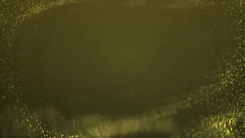 Mesmerizing Abstract Golden Particle Motion in a Dynamic Background Stock Footage 341780452