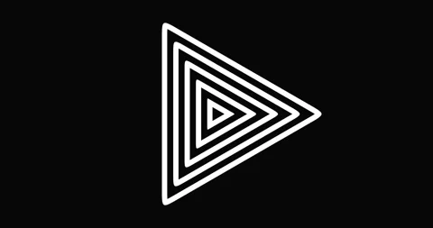 Mesmerizing abstract loop of concentric white lines forming a triangle on a Stock Footage 325890864