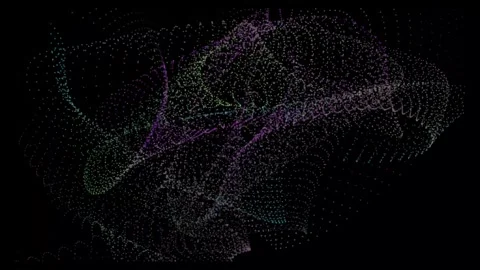 Mesmerizing abstract particle wave background loop in stunning 4k resolutio.. Stock Footage 319838799