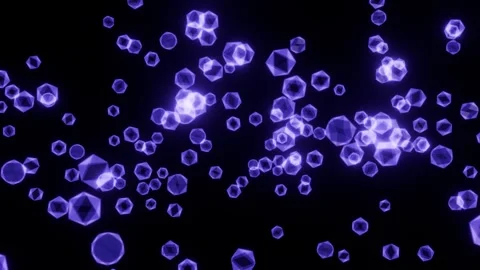 Mesmerizing abstract shapes dance in a vibrant purple glow during nighttime 스톡 동영상 296042016