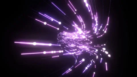 A mesmerizing abstract video sequence featuring a luminous cosmic particle burst Vídeo Stock 340300208