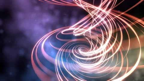 A mesmerizing abstract video sequence featuring swirling light trails against a Stock Footage 344104990