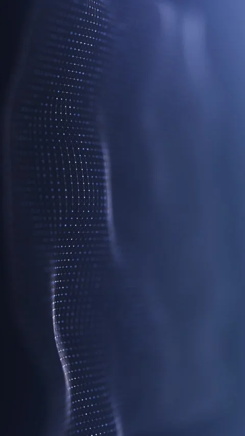 Mesmerizing abstract wave animation, blue tones create flowing motion Stock Footage 301740504