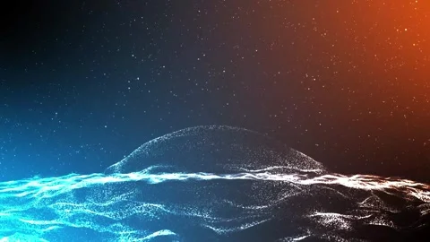 Mesmerizing abstract wave particle animation with glowing energy flow and s.. Stock Footage 319770242
