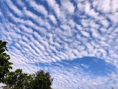 Mesmerizing Altocumulus Cloudscape Stock Photos
