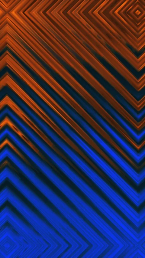 Mesmerizing animated geometry patterns with blue and orange colors Stock Footage 315272114