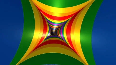 Mesmerizing animated rainbow tunnel flight background Stock Footage 341703153