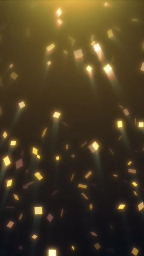 Mesmerizing animation of golden squares dancing gracefully on a dark backdrop Stock Footage 315576561