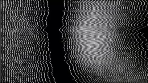 A Mesmerizing Array of Distorted White Curved Lines Illustrating Data Stock Footage 284805923