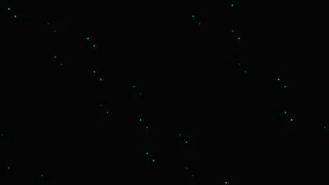 A mesmerizing array of glowing green particles scattered across dark space 库存影片 336262571