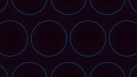 Mesmerizing black and blue circular pattern with array of circles Vídeos de archivo 251971641