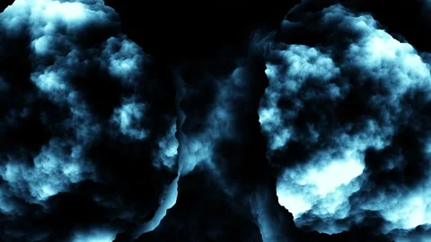 Mesmerizing black and blue sky with floating clouds 스톡 동영상 303537162