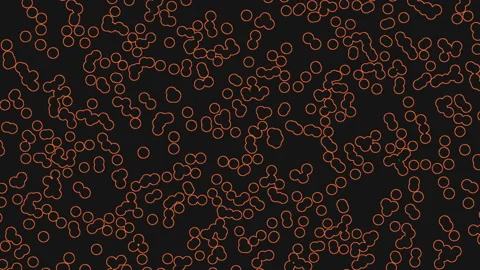 Mesmerizing black and orange dots forming a floating circular pattern 스톡 동영상 285693614