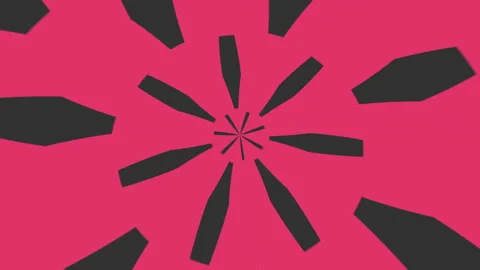 Mesmerizing black and red symmetrical circular pattern Stock-Footage 251966181