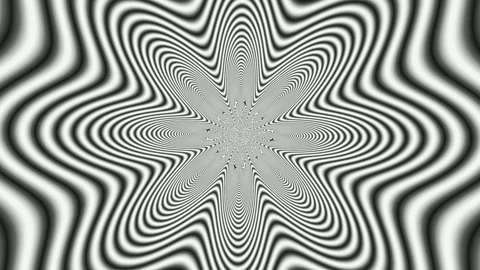 Mesmerizing black and white optical illusion animation Stock Footage 337970496
