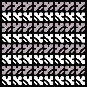 A mesmerizing black and white pattern against a dark backdrop Stock Illustration