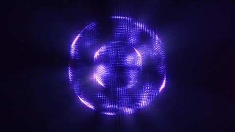 A mesmerizing blend of light and sound fills the dark space Stock Footage 310664829
