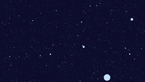 Mesmerizing blue night sky with flying particles and stars, particle backgr.. Video stock 313589580