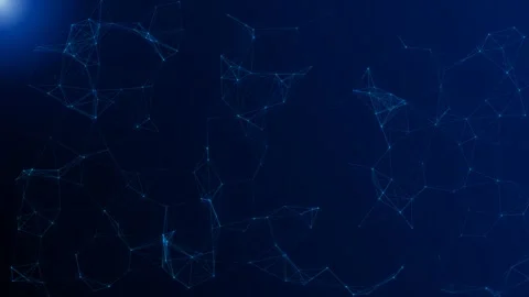 Mesmerizing Blue Plexus Network Wallpaper Background Stock Footage 331088033