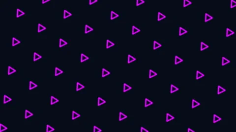 Mesmerizing blue triangle pattern on black background Video stock 282360232