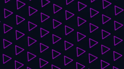 Mesmerizing blue triangle pattern on black background Video stock 282360722