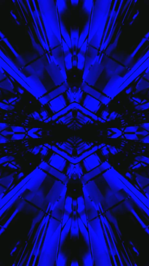 Mesmerizing blue tunnel video loop creates a seamless visual experience Stock Footage 321571214