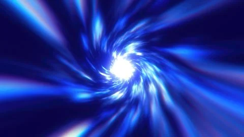A mesmerizing blue vortex spiral, radiating energy with a glowing white cen.. Stock Illustration