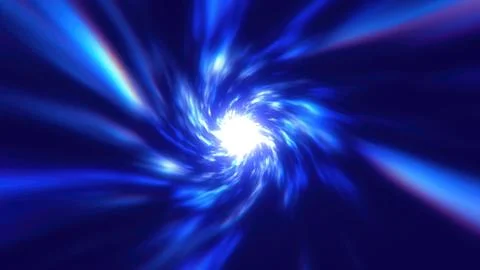 A mesmerizing blue vortex spiral, radiating energy with a glowing white cente Stock Photos