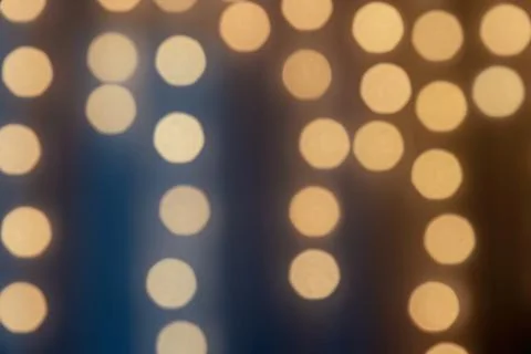 Mesmerizing bokeh effect created by out of focus lights, with warm atmosphere Stock Photos