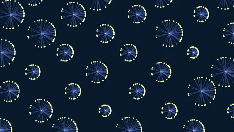 Mesmerizing circles intricate blue pattern of floating circles Stock Footage 297608358