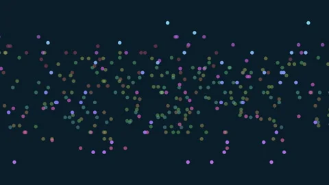 Mesmerizing circular dot pattern on black background 스톡 동영상 285680419