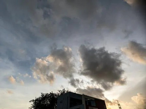Mesmerizing clouds in the sky Stock Photos