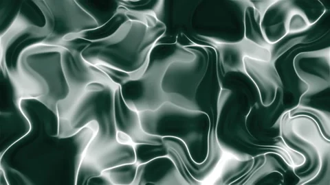 Mesmerizing dark green abstract liquid surface with glowing white ripples. Stock Footage 333832521