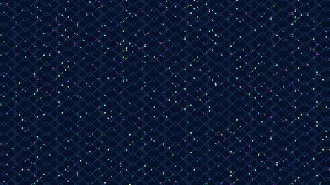 Mesmerizing diamond pattern on dark blue background with white dots Stockbeeldmateriaal 292941488