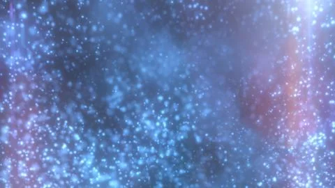 A mesmerizing digital particle flow with glowing blue and white dots, creatin Stock Illustration