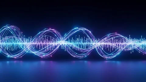 A mesmerizing digital tunnel with vibrant blue and purple lights Stock Footage 330336042