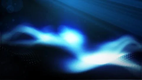 A mesmerizing display of blue glowing particle waves, representing abstract.. Stock Illustration