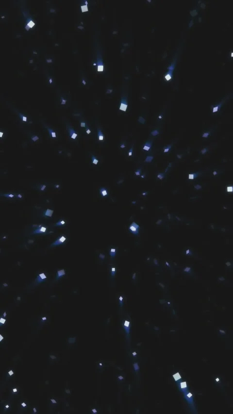 A mesmerizing display of glowing particles swirling and moving through a dark Stock Footage 316478176