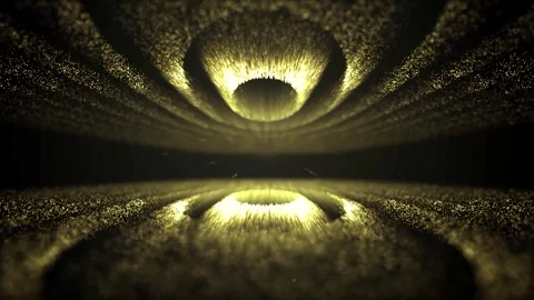 A mesmerizing display of golden particles Stock Footage 313024549