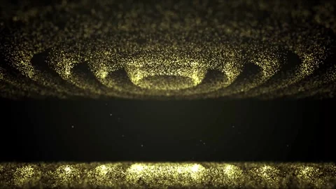 A mesmerizing display of golden particles Stock Footage 313024578