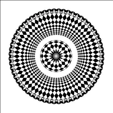A Mesmerizing Display of Multi-Colored Patterns and Spiritual Harmony Stock Illustration
