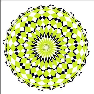 A Mesmerizing Display of Multi-Colored Patterns and Spiritual Harmony Stock Illustration