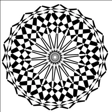 A Mesmerizing Display of Multi-Colored Patterns and Spiritual Harmony Stock Illustration